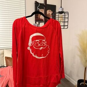 Red Santa Graphic Sweater